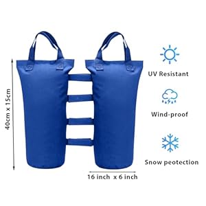 Canopy weights bag leg weight for pop up canopy tent sand bags for patio umbrella instant outdoor sun shelter 4 pack blue  urban country home decor