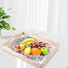 JZHYOAN Moon Diamond Art Wooden Fruit Platters Diamond Painting Trays for Adults DIY Flower Gem Art Serving Tray for Party Supplies Home Rhinestone Decor Food Organization in Kitchen Craft #5