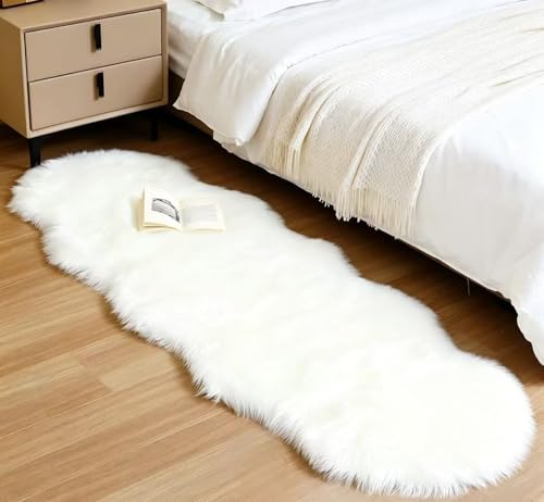 Tapete corredor de felpa blanca 2x6 ft, lavable a máquina miniatura 3