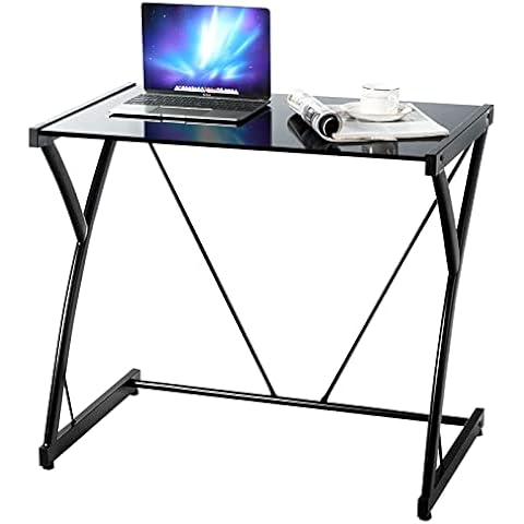 Giantex Escritorio para Ordenador con Tablero de Cristal Cover