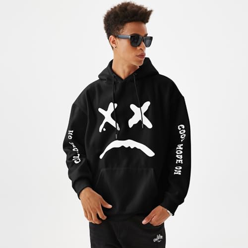 Men's Fleece Pullover Hoodie Sweatshirts Cotton Graphic Casual Streetwear2