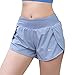 Lixada Short de Course 2 en 1 pour Femme Short, Yoga à SéChage Rapide Short avec Poches Casual Shorts pour Yoga Pilates Gym et Jogging