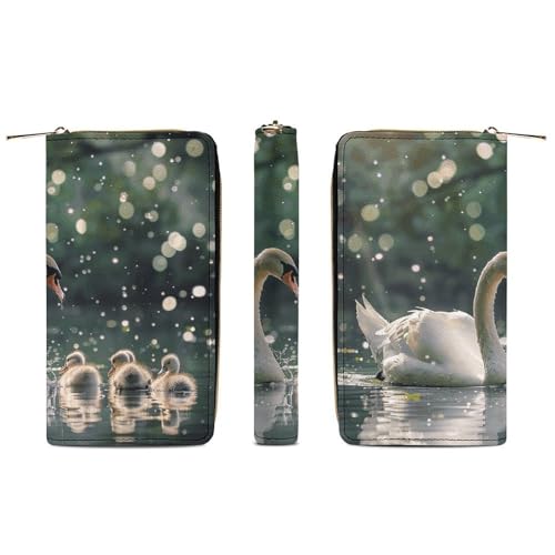 Womens Leather Wallets Sunshine on The Water Wallet for Women Large Capacity Card Phone Holder Ladies Purse3