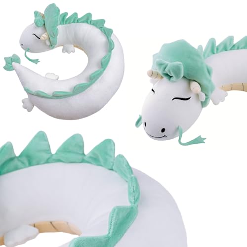 DRACA Anime Merch Plüschtier Cute Kawaii Plushies Dragon Nackenkissen Plush Merchandise Kuscheltier Travel Pillow Reisekissen Anime Kissen Süß Drache Kuscheltiere Plüschtiere