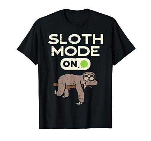 Sloth Mode On Funny Lazy Sleep Animal Lover Men Women Gift Maglietta