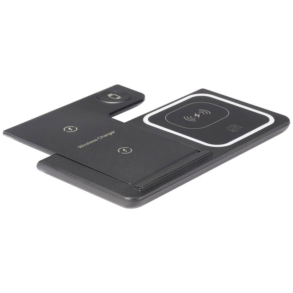 Renkforce Ładowarka indukcyjna RF-QiWC3in1-01 RF-5780662 Wyjścia Połączenie magnetyczne Czarny