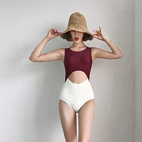 Maillot de bain 1 pièce ajouré avec dos nu élégant pour femme