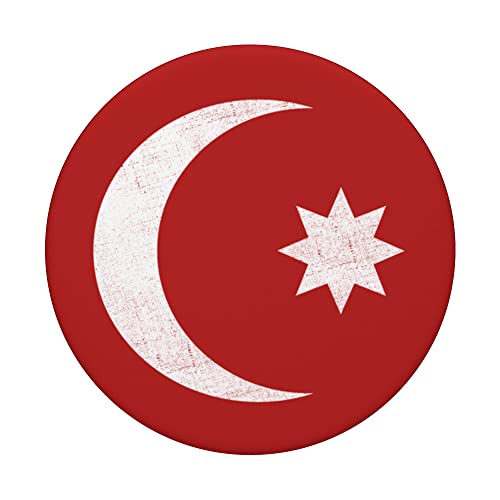 Ottoman Empire Flag Turkey Turkoman Turk Turkish Patriot PopSockets Swappable PopGrip, Black - Image 3