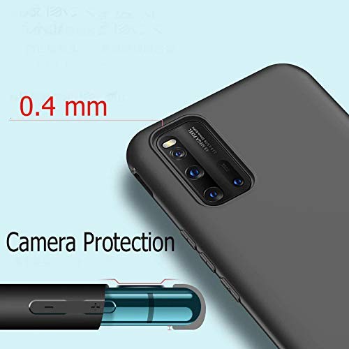 Image of FITSMART Shockproof Matte Tpu With Camera Protection Flexible Back Cover Case For Vivo V19,Black