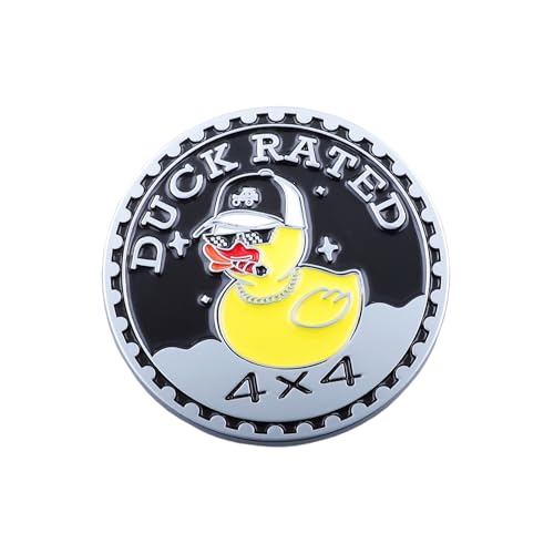 Image of Cute Duck Rated Emblem 4 X 4 Car Sticker for Truck Compatible with Jeep Wrangler Vehicles (Cute Duck-3)