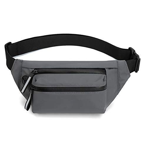 KTSWP Riñoneras Running de Gran Capacidad Bolso de Cintura Viajar Moda Riñoneras Riñonera Deportiva Ajustable,Dark