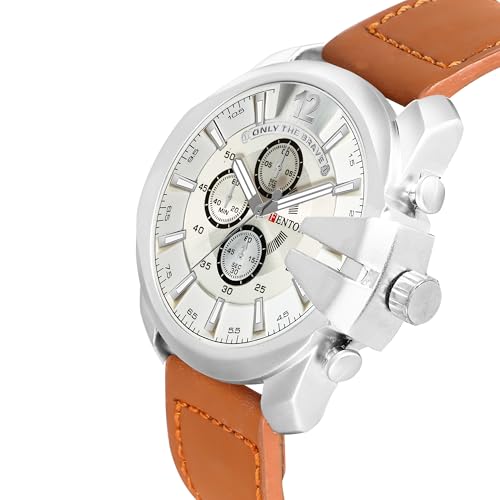Image of FENTON Trendy Chronograph Watch with Stainless Steel Case, White Dial