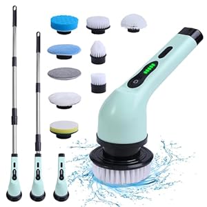 CFTGIW Elektrische Schrubber Bürste mit Aufsätzen