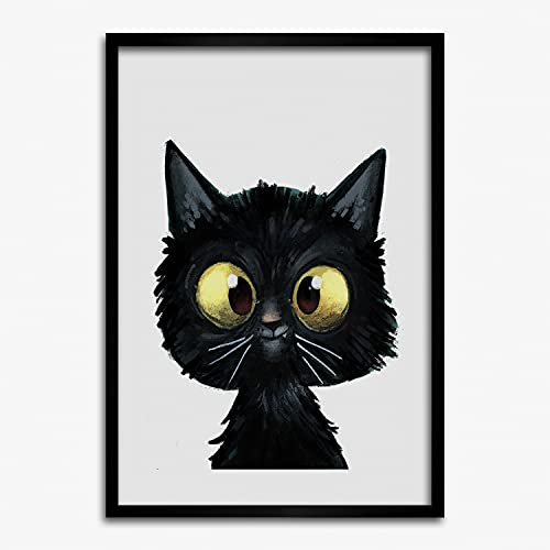 Cadre photo chat 50x70 cm Tulup en bois MDF avec finitions de tableau moderne