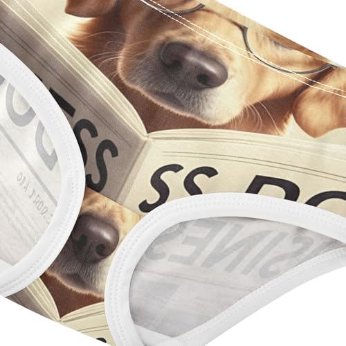 Fancy Girls Underwear Toddler 2t Cotton Girl Panties Cute Whimsical Dog Newspaper Briefs Girls Undies4