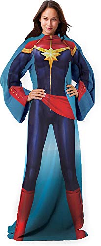 Kids Warehouse Avengers Captain Marvel Mighty Captain Marvel Adult Comfy Throw - 71" by 48"
