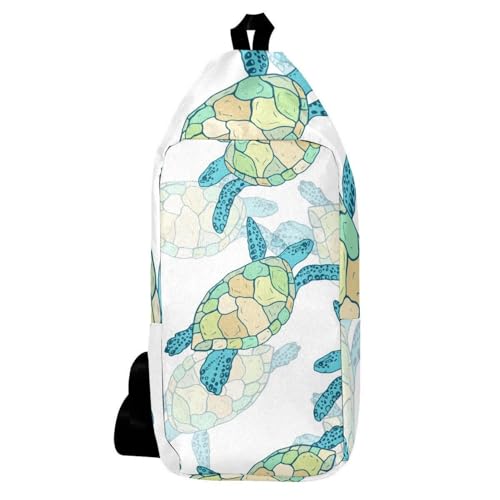 Sac bandoulière tortue de mer multicolore une évasion marine à chaque pas