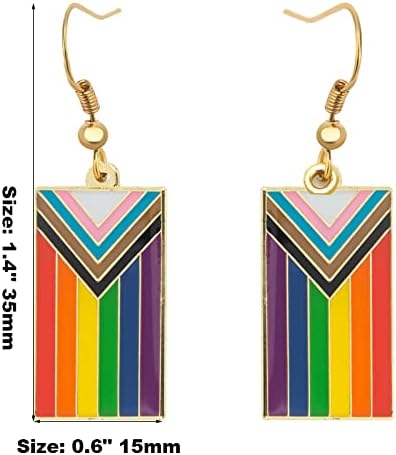 Heart Shape Pride Dangle Earrings Gay and Lesbian LGBT Pride Gifts Jewelry - Image 2