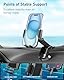 Hoppac Handyhalterung Auto, Ultrastarker Saugnapf Handyhalter Kfz für Armaturenbrett Windschutzscheibe, 360° Drehung EIN-Knopf-Entriegelung Phone Holder Car für Smartphone iPhone Max Android 4-7