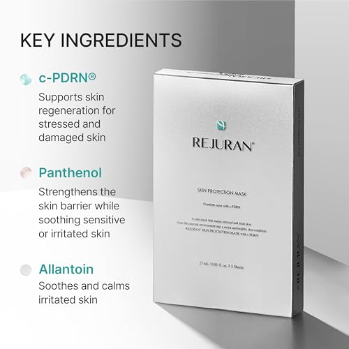 Image of REJURAN Skin Protection Mask, c-PDRN Soothing Face Mask, 5 Count