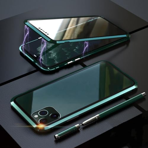 Coque en métal iPhone 8 Plus vert premium antichoc double face