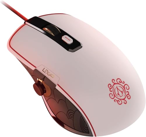 Lexip X Ubisoft Assassin's Creed Shadows Souris Gaming, 12 000 DPI, Patins Céramique, Joystick de Pouce latéral analogique