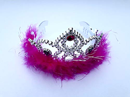 Coroa de Princesa com Marabu -12 Un - Azul-Claro