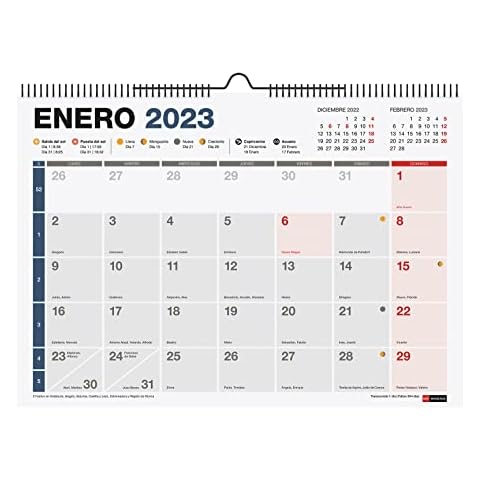 Miquelrius Calendario de pared 2023 con espacio para anotar Cover
