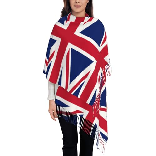 British Flag Fashion Scarf Tassel Soft Cashmere Warm Large Blanket Wrap Shawl For Gift 78