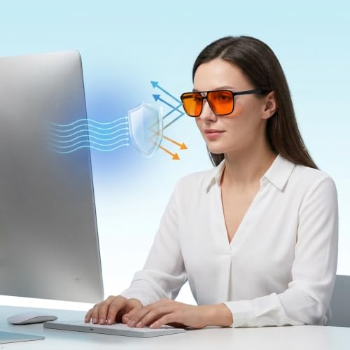 Image of Eyekepper Blue Light Glasses for Woman /Men /Women, Blocking, Fit over Amber