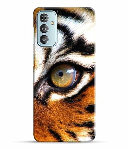 Image of Printed Hard Back Case Cover & Compatible for Samsung Galaxy F23 5G | Samsung M23 5G | Tiger Eyes (Multicolor) - D1185