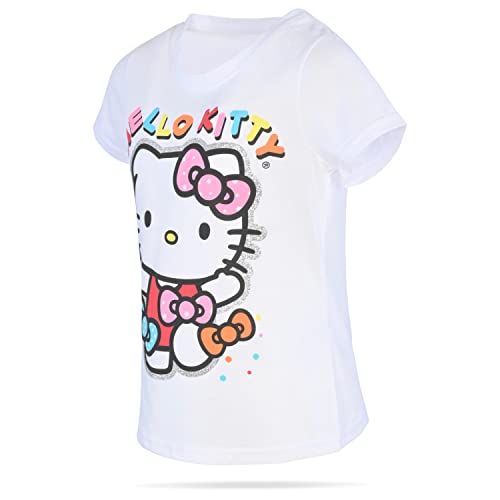 Image of Hello Kitty Girls Tee Shirts - 2 Pack Short Sleeve T-Shirts for Girls with Adorable Artworks and Slogans for Girl's Style