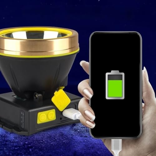 Linterna frontal LED P90 recargable impermeable con sensor y cable USB modelo B 2