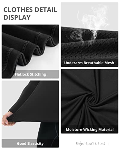 Runhit Compression Shirts for Men Long Sleeve Cool Dry Athletic Workout Tee Shirts Fishing Sun Shirts Sports Thermal Tights4