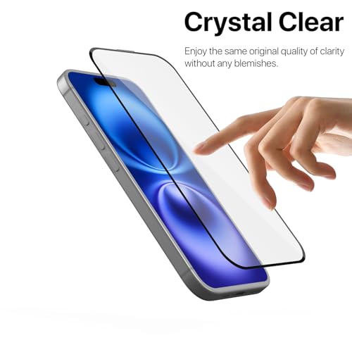 Image of GRIPP Dust-Proof 3D Japanese Tempered Glass Screen Protector for iPhone 16 (6.1 inch), Speaker Dust Guard, 3D Curved Edges, Scratch-Resistant, 9H Hardness, Bubble Free