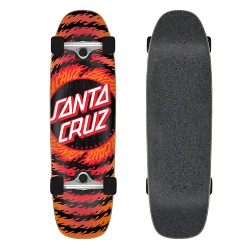 Santa Cruz Flame Ringed Dot 8.4in x 29.4in Street Skateboard Cruzer