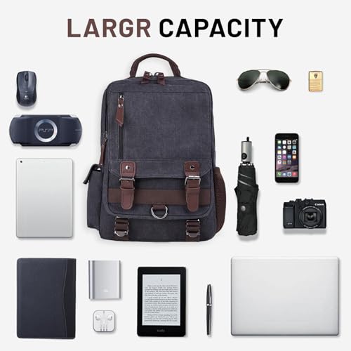 Image of mygreen Canvas Cross Body Messenger Bag Shoulder Sling Backpack Travel Rucksack