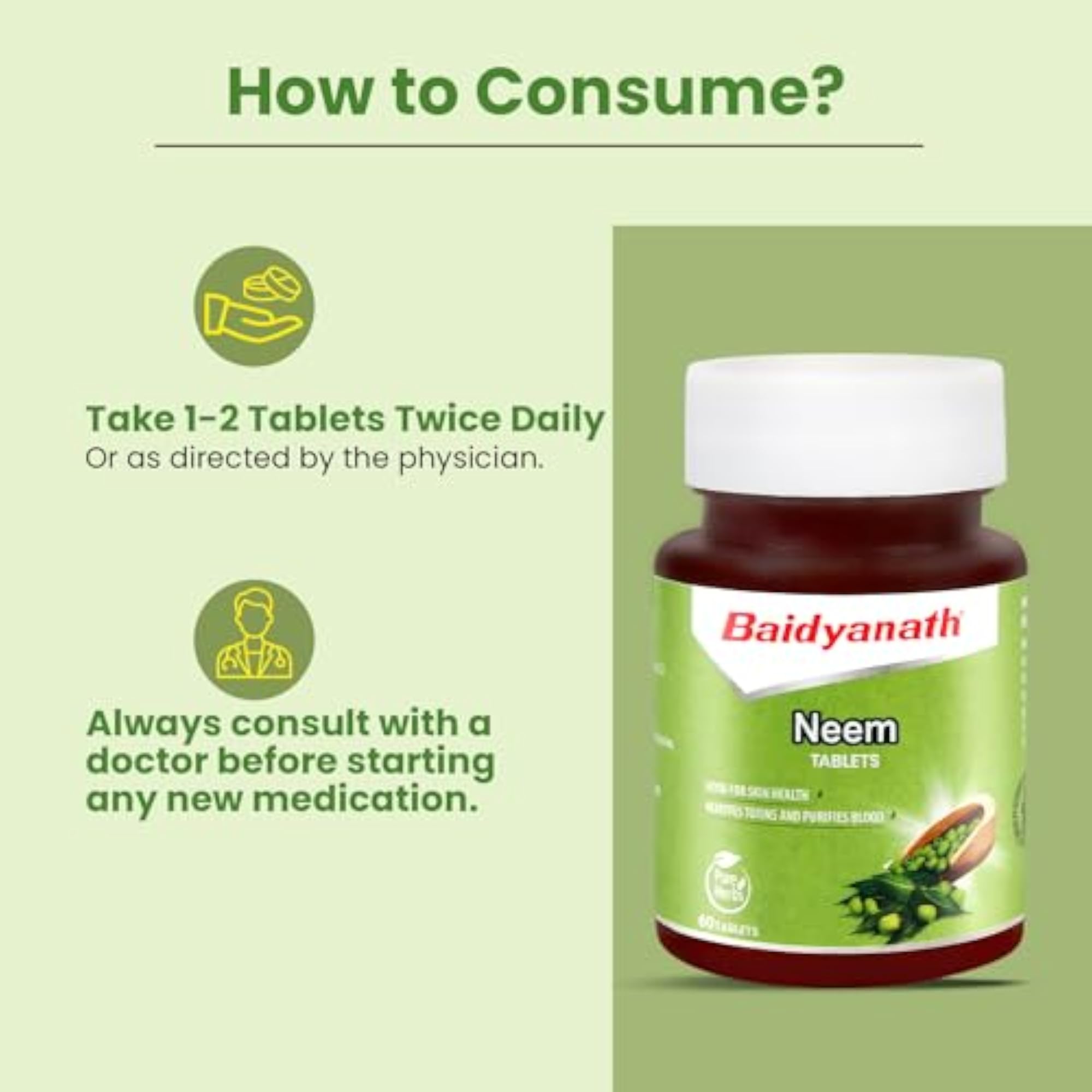 Baidyanath Neem Tablets, 60 Tablets