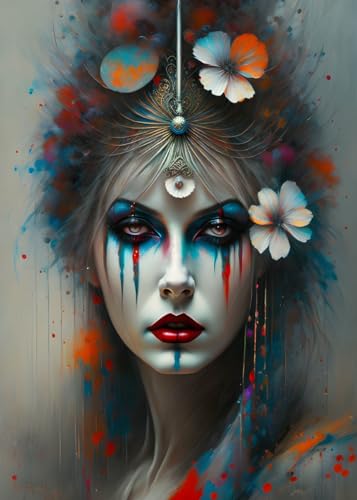 Tableau sur toile 58x90 cm clown magnifique sans cadre design moderne