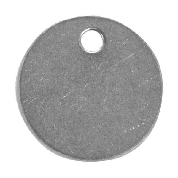 C.H. Hanson Blank Tag,SS,1in H,1in W,Silver,PK25 43191-1 Each