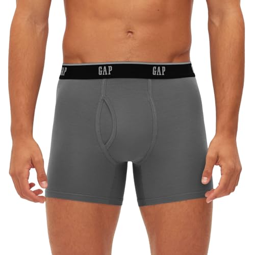 GAP Men's Underwear, Ultra Soft Modal Fabric with Fly Pouch Boxer Brief for Men, 4-Pack2