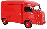 Esta versión de colección roja del clásico vehículo en metal barnizado tiene una puerta lateral deslizable y una cubierta de motor que se abre