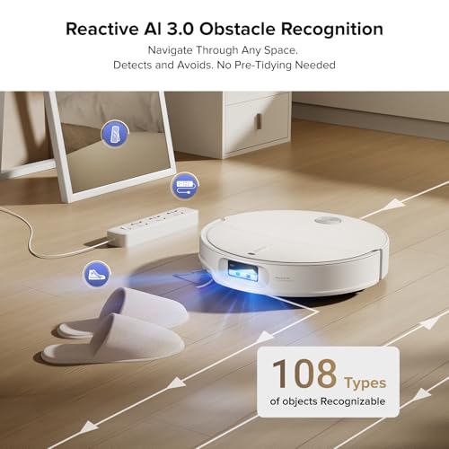 Image of roborock Qrevo CurvX Robot Vacuum and Mop, 22,000Pa Suction, 3.14'' Ultra Slim, Zero-Tangling Design, Reactive AI Obstacle Recognition, AdaptiLift Chassis, Auto Hot Water Mop Washing & Drying