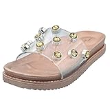 Rutschhemmend Linea Scarpa Badeschuhe Florenz - Luxus Slides - Fussbett - Glitzersteine