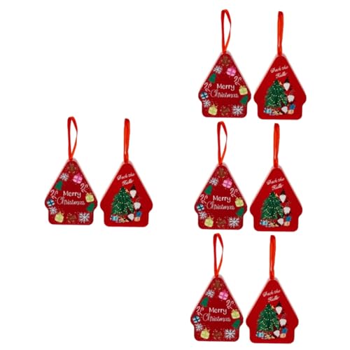 Cajas de almacenaje navideñas de metal tipo caja organizadora para bombones y repostería casera