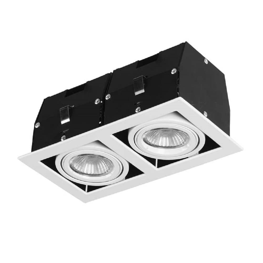 FORLIGHT Downlight Cardan Doble GU10/G5.3 100W - Iluminación Interior  Ajustable, IP23, Blanco, Ideal para Hogar y Oficina, Diseño Moderno y  Eficiente Energéticamente : Amazon.es: Iluminación