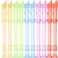 VICASKY Kinderflöte 10 Stück, Kinder Transparente Kleine Flöte Für Die Früherziehung, Mini Plastikflöte 6 Löcher, Löcher Musik Klarinette Stk Flöten kinderinstrumente musikinstrumente Einfache