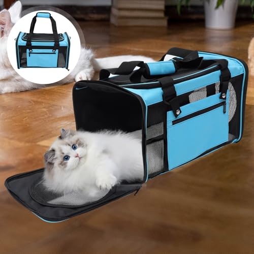 Sac de transport pour chat pliable CLISPEED de grande capacité avec filet de ventilation - 8