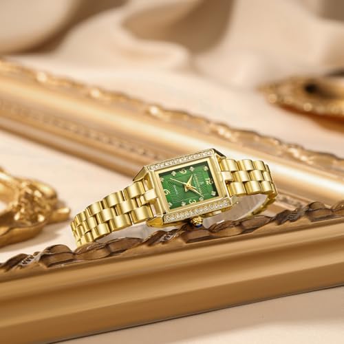 Image of London Fog Gresham Collection Watch for Women with Rectangular Dial, Crystal Hour Markers, Quartz Movement, Stainless Steel Strap and Water Resistant - LFW20002
