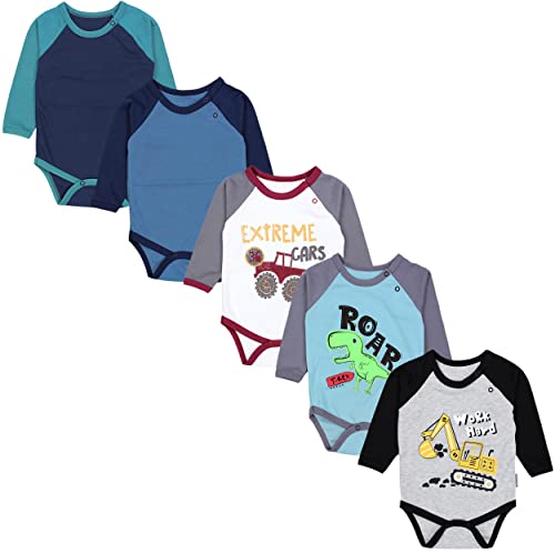 TupTam Baby Body Langarm – Weicher Body Baby 5er Pack aus Baumwolle,...